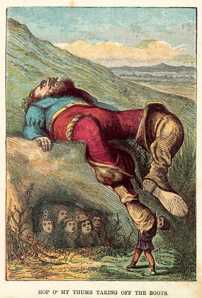 Le Petit Poucet enlevant les bottes - English School